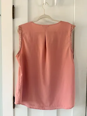 Dusty pink banana Republic dress shirt size‎ L thumbnail 6