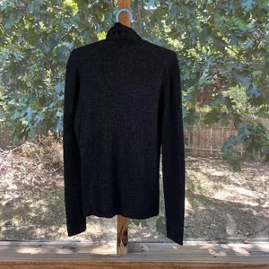 J.Crew Women's Vintage Charcoal Grey 100% Merino Wool Turtleneck Sweater Size M thumbnail 2