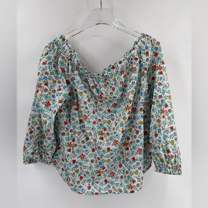 J. Crew Liberty Fabric Edenham Floral‎ Off The Shoulder Blouse Size 8 thumbnail 3