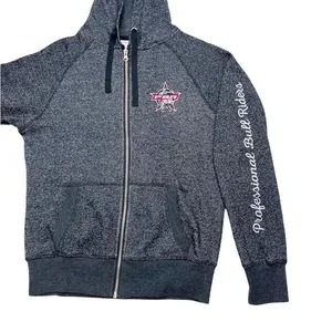 PBR Professional Bull Riders Grey Silver‎ Metallic Full Zip Jacket Size Small thumbnail 3