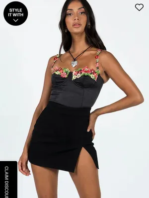 Princess Polly THE LOLA MINI SKIRT BLACK thumbnail 1