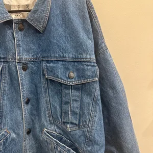 Vintage 80s Medium Blue Wash Oversized Denim Jacket Grunge Skater Streetwear Emo thumbnail 5