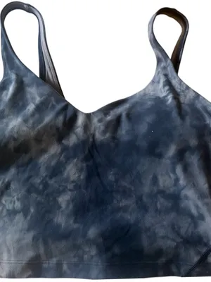 Lululemon align tank top with pads size 10 diamond dye navy EUC run gym fun thumbnail 1