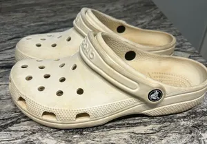 CROCS Cream Sandals with Ventilation and Pivoting Heel Strap thumbnail 1