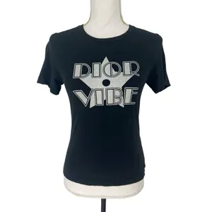 Dior Vibe Linen Blend Tee‎ Shirt in Black Size XS thumbnail 5