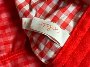 Colsie red-and-white gingham woven corset bra top thumbnail 3