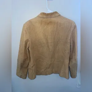 Vintage Tan Corduroy Women's Jacket Size 14 AS IS thumbnail 2