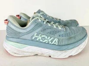 Hoka One One Bondi 7 Everyday Running Sneakers Women's Size 8 Blue Fog thumbnail 2
