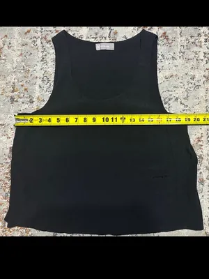 EVERLANE Naia Ripple Tank black size Large Petite thumbnail 6