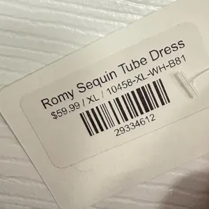 White Birch Pink‎ Sequin Strapless Dress Size XL thumbnail 6