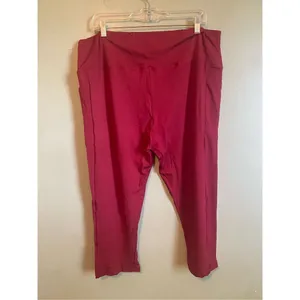 Amazon Essentials Pink Purple Super Soft Capri Leggings Pockets NWOT 4XL thumbnail 4