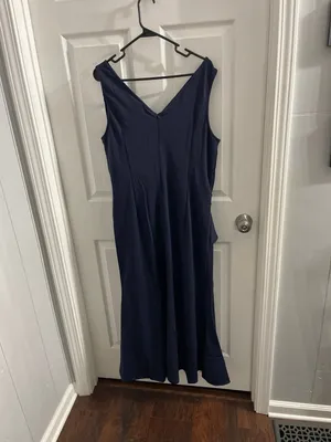 BeryLove Formal Evening Midi Ruffle Dress Navy Size 2XL New With Tag thumbnail 6