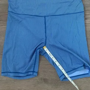 Nautica Blue Ribbed Biker Short Set Crop Top‎ Athleisure Gym Pilates Size M NWT thumbnail 10