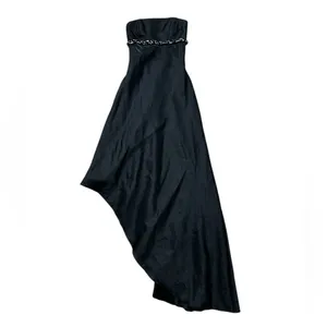 Vintage Cache Strapless Beaded Asymmetric Prom Dress Lace Up Back Evening Party thumbnail 2