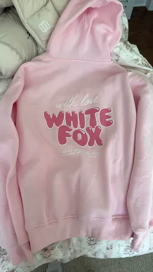 white fox with love sweatshirt thumbnail 2