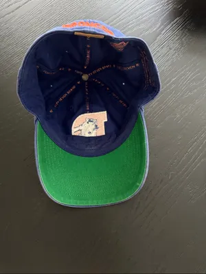 Vintage Blue Baseball Cap with Red D Patch Logo thumbnail 3