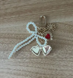 Heart Locket Bag Charm Silver thumbnail 2