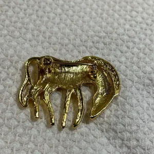 Vintage gold tone zebra brooch thumbnail 4