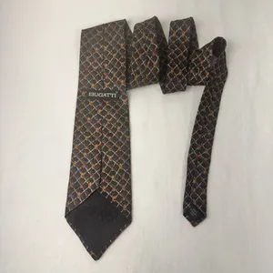 Bugatti Mens Tie Grey & Mauve Paisley Necktie Silk Office Party thumbnail 5