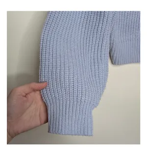 Lulus Blue Crop Reversible Knit Sweater XS‎ Balletcore Coquette Romantic Coastal thumbnail 7