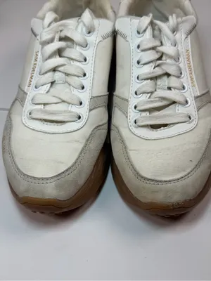 Sam Edelman Layla Sneakers Women 8 White Canvas Suede Platform Casual thumbnail 5