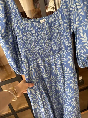 Elizabeth and James Olivia James The Label maxi dress smocked puff long sleeve floral block cotton thumbnail 6