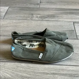 Toms Olive Green Flats thumbnail 5
