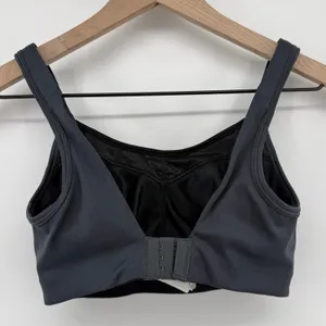 Brooks Moving Comfort Fiona Wireless Sports Bra Black Gray 30D Hook Loop 350064 thumbnail 2
