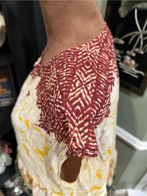 Free People “Gotta Have You” Tiered Tunic Top Multicolor Marigold Floral Print thumbnail 12