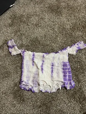 Kiwi & Punch Purple And White Top Womans Small New thumbnail 7