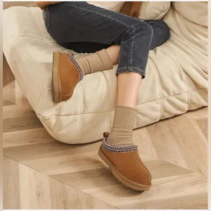 Cozy Tan Suede Women's Slippers Size 6.5 thumbnail 2
