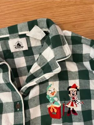 Disney Green and White Buffalo Check Women's Pajama Set thumbnail 3