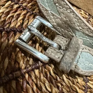 MICHAEL KORS Blue Tan‎ Leather Belt - Silver Roller Buckle SIZE L 43” Diamond thumbnail 2