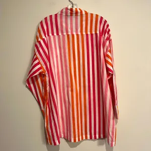 Beach Riot Shirt Alex Sunset Stripes Button Down Swim Cover Up L/XL NWT thumbnail 6