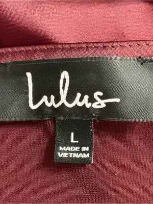 Lulus Women’s Touch of Heaven Burgundy Satin Sleeveless Jumpsuit size Large thumbnail 5