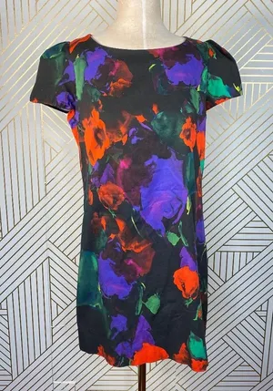 Milly of New‎ York Abstract Painterly Floral Dress thumbnail 1