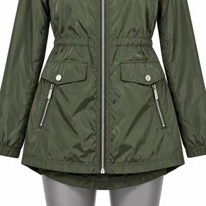 Michael Michael Kors Womens Olive Green Hooded Anorak Jacket Size S thumbnail 6