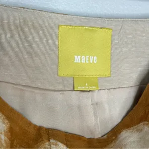 MAEVE Anthropologie Corded Dots Pencil Skirt Copper/Gold Velvet Circles Sz 4 thumbnail 7