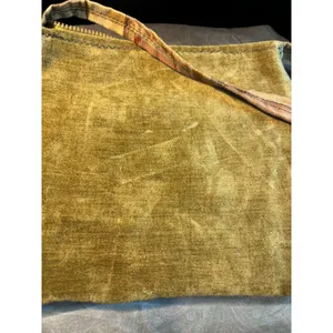 Handmade Olive Mustard Velvet Shoulder Bag Dragonfly Lining Boho Artisan thumbnail 5