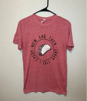 Taco Graphic T-Shirt Every Now and Then I Fall Apart Post Malone Women's Top thumbnail 1