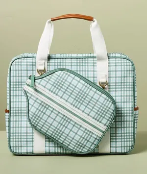 Hearth & Hand With Magnolia Plaid Pickleball Bag and Paddle Cover Set thumbnail 1