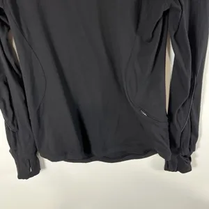 Lululemon Women's Extra Mile Rulu‎ Crew Neck Long Sleeve Top Black Size 6 Yoga thumbnail 3