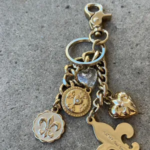 Kathy Van Zeeland Heart Charms Purse Charm Bag Luggage Gold Tone thumbnail 7