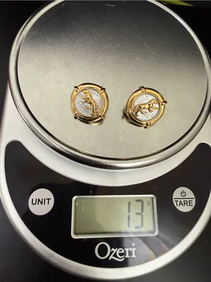 Vintage Two-tone Gold with Silver Jaguar Panther Statement Runway Earrings thumbnail 6