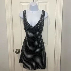 Princess Polly Nellie Mini Dress Black Polka Dot Dress thumbnail 4