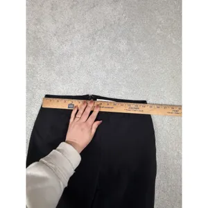veronica beard black slim leg cropped pants size 8 back seam‎ thumbnail 9