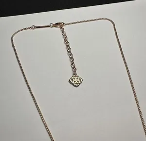 Kendra Scott Leanor Druzy Pendant Rose Gold Tone Necklace Adjustable Length thumbnail 5