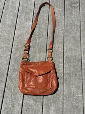 Fossil Long Live Vintage 1954 Brown Leather Crossbody Bag Boho Purse thumbnail 5