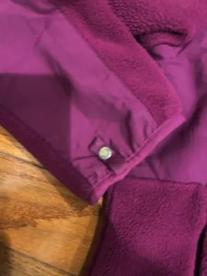 The North Face 90s Retro Denali purple fleece Hoodie jacket XL teenage!Women s/M thumbnail 4