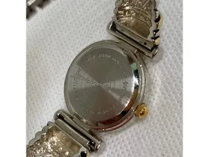 Avon women’s gold silver tone watch quartz analog 25mm stretch band running thumbnail 6